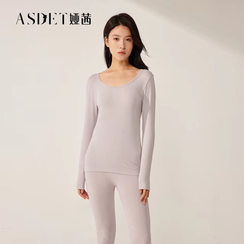 发热纤维女士无缝保暖套装