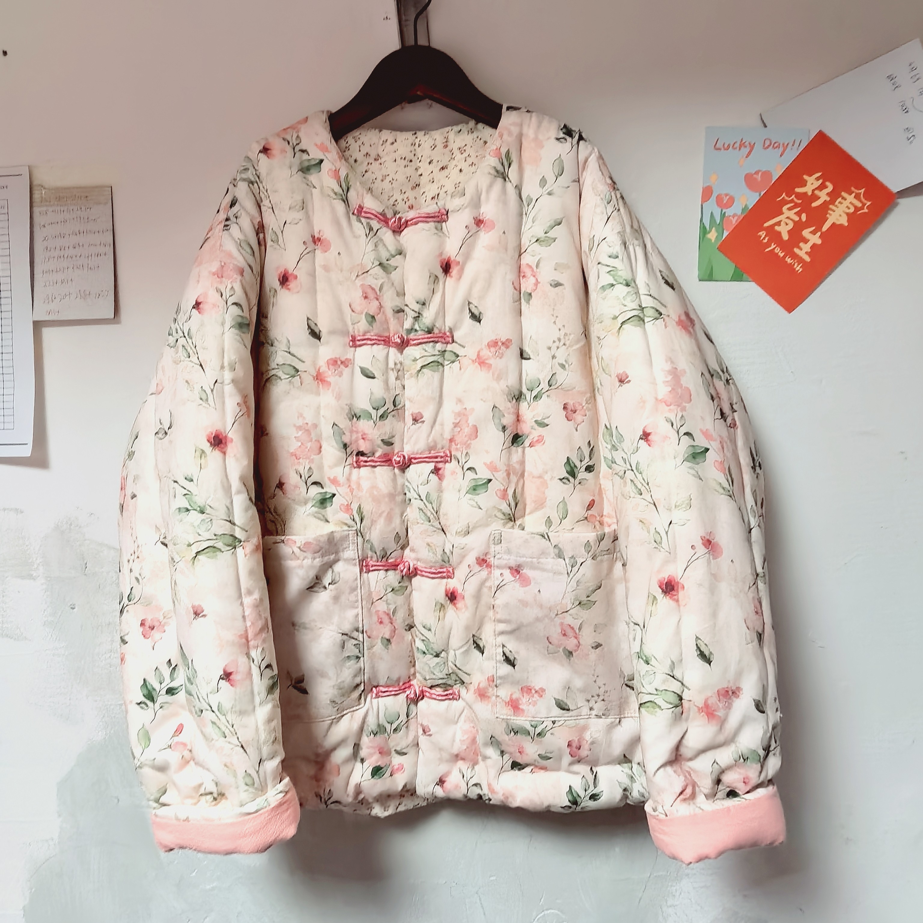 纯棉花手工盘扣棉袄女冬季加厚保暖宽松棉衣成人中青年家居外穿