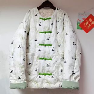 纯手工棉花袄韩版 宽松国风女士棉衣秋冬加厚棉服外套