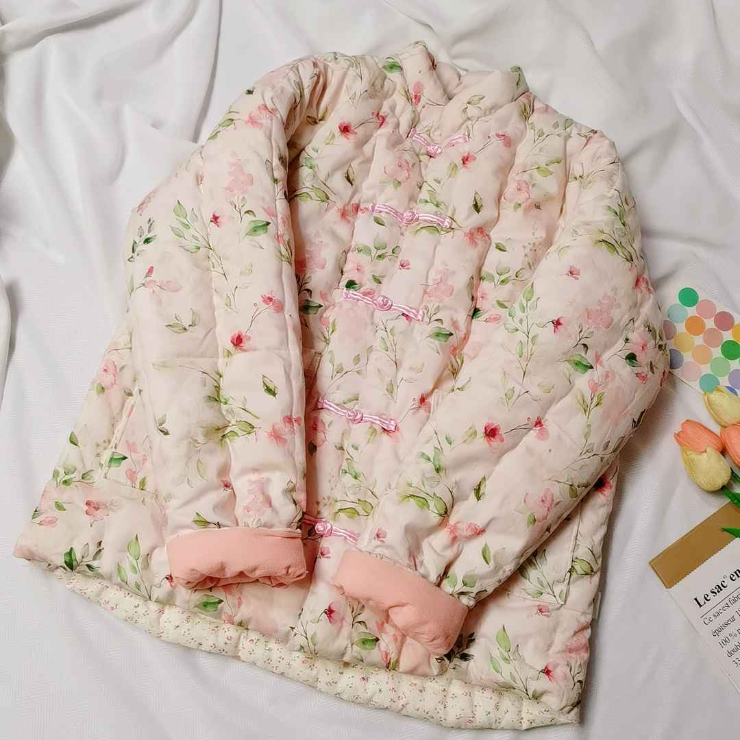 原创手工棉花袄韩版宽松慵懒风