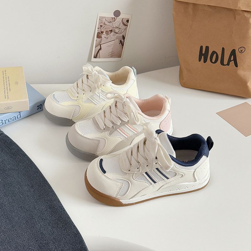 蓓尔欧货百搭厚底小白鞋女款2025