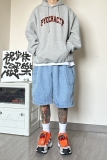 DH01*P55~夏港风宽松直筒五分工装休闲潮冰丝牛仔短裤男，男装牛仔裤，电商A007-3
