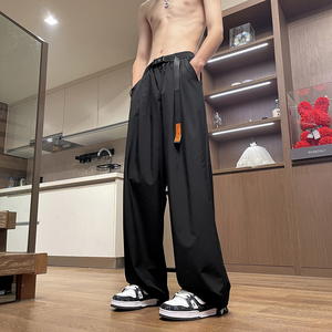 BK08*P45特 夏季穿搭美式复古休闲机能冰丝速干裤直筒宽松休闲裤图片