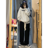 Z61*P55特冬新品加厚保暖摇粒绒纯色休闲裤直筒宽松情侣女裤，女装休闲裤，电商A007-3