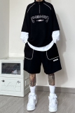 BK05*P90控129整套销售夏高街美式复古华夫格面料运动套装男，男装休闲套装，电商A007-3