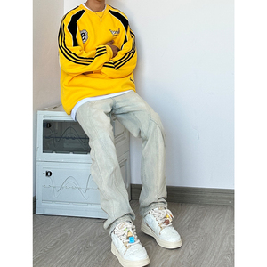 OK25*P60 直播品质  数据 直筒牛仔裤男 潮高街美式复古图片