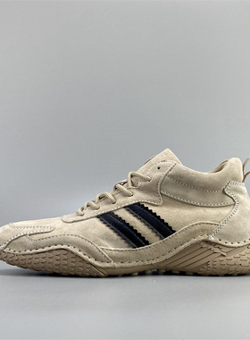 捡漏好货外贸真皮男士运动休闲鞋中帮耐磨复古板鞋百搭大码开车鞋