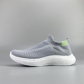 超轻爆米花外贸男女软底运动休闲鞋 跑步鞋 夏季 透气飞织网面袜子鞋