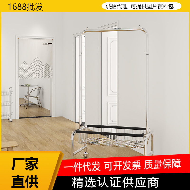 移动展示架服装店货架女装童装落地衣架中岛架拍照道具服装陈列架