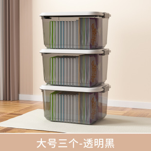 收纳箱婴儿专用家用大号透明零食储物箱玩具收纳盒衣服用品整理箱