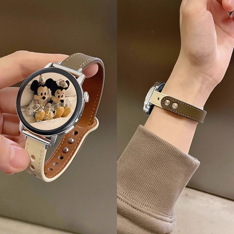 适用于华为手表GT4表带watch4/3pro手表带女款真皮皮带41mm荣耀手
