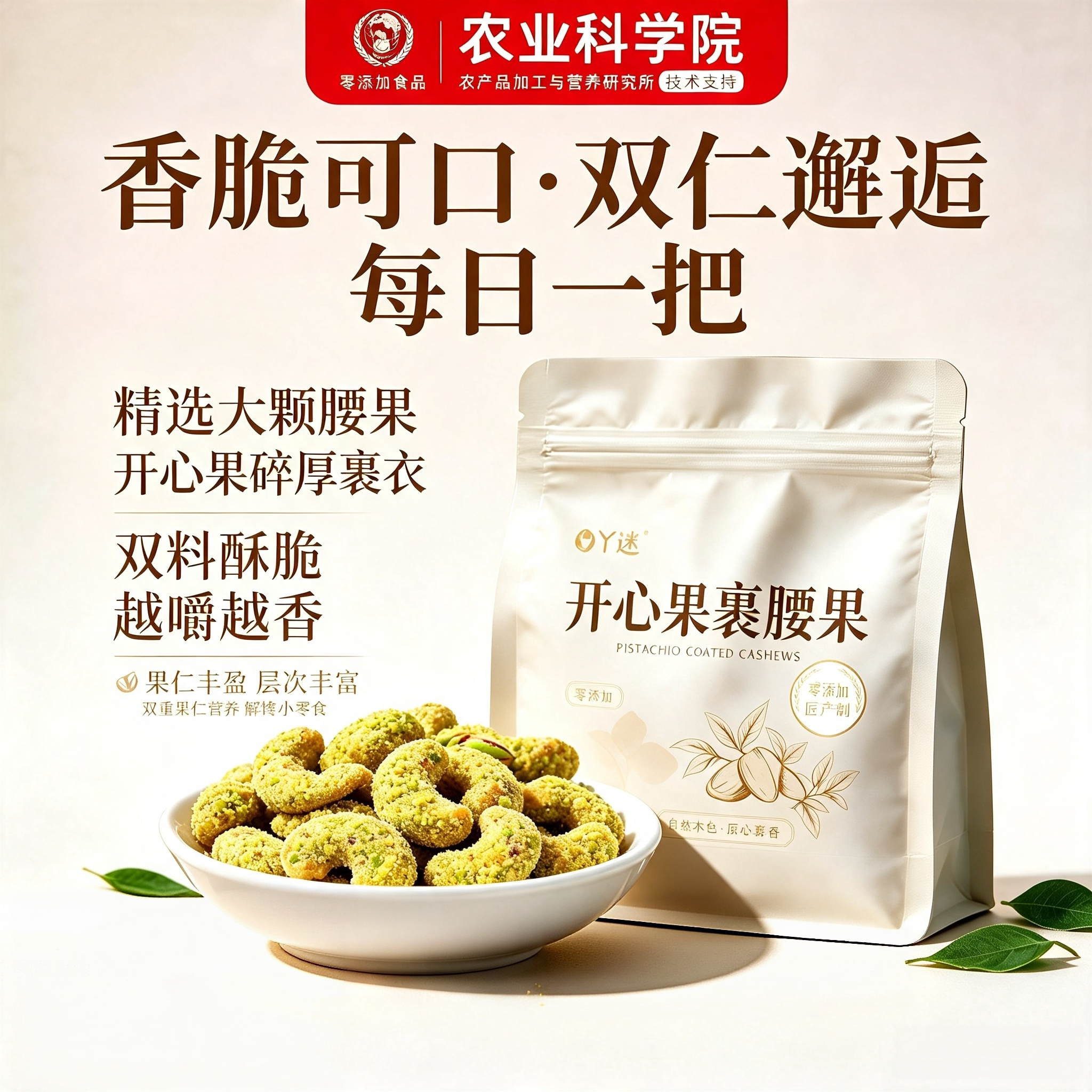 开心果裹腰果原味无添加官方旗舰店独立包装孕妇儿童健康零食坚果图片
