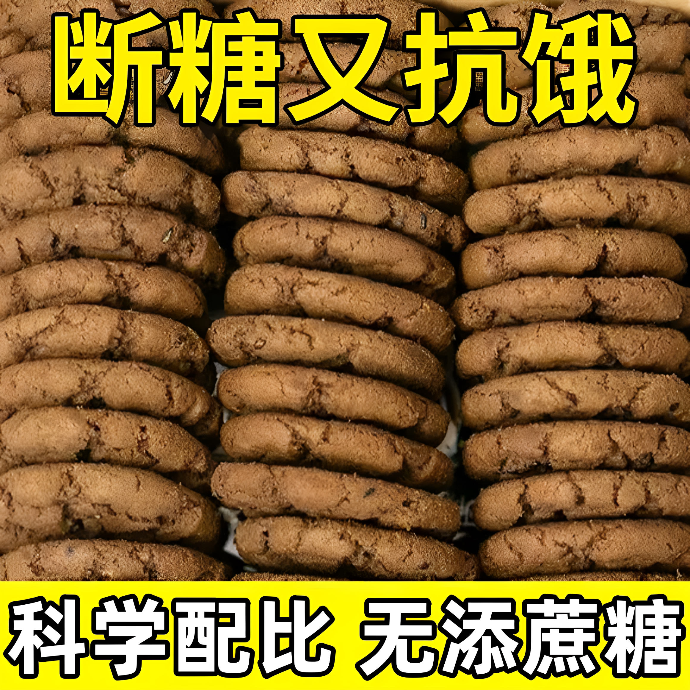 五黑桃酥谷物五杂粮饼干代餐糖尿病人专用健康零食无糖食品旗舰店