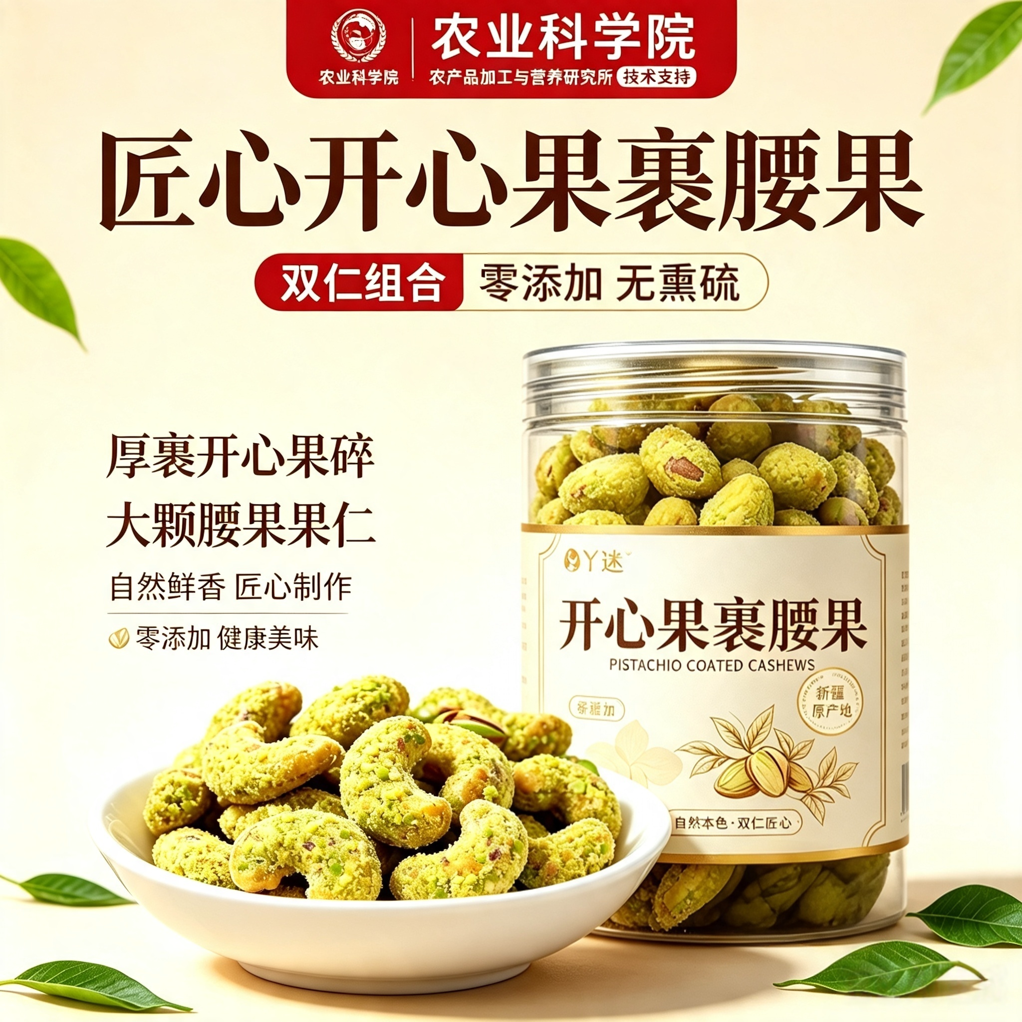 开心果裹腰果原味无添加官方旗舰店独立包装孕妇儿童健康零食坚果图片