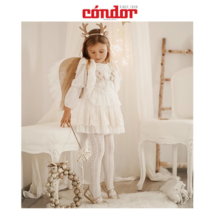 西班牙Condor女童春夏季 棉质镂空连裤 袜有多种颜色供选宝宝网眼袜