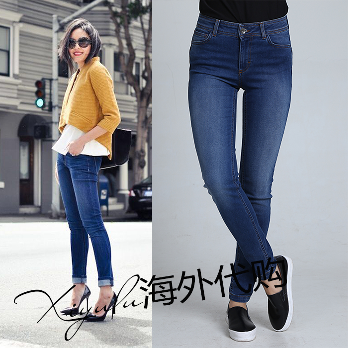 意大利提臀弹力修身显瘦小脚裤