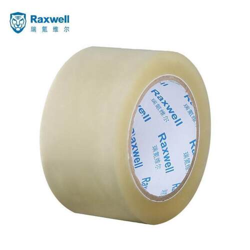 Raxwell透明胶带BOPP普透优质封箱胶带生鲜快递打包宽胶带高粘无