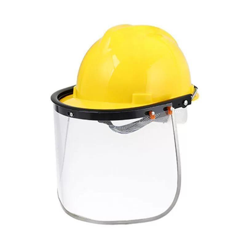 伏兴FX557防溅面屏+帽套装耐高温透明防护面罩配安全帽电焊面罩+