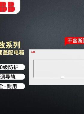 ABB配电箱19回路家用暗装强电箱颖致系列金属面盖白色YI-FM-1-19W