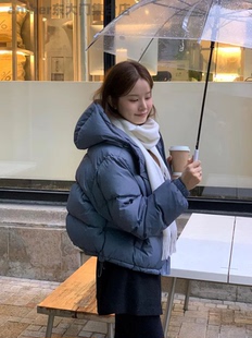 ounce韩国东大门2025冬季时尚百搭宽松休闲连帽羽绒服外套