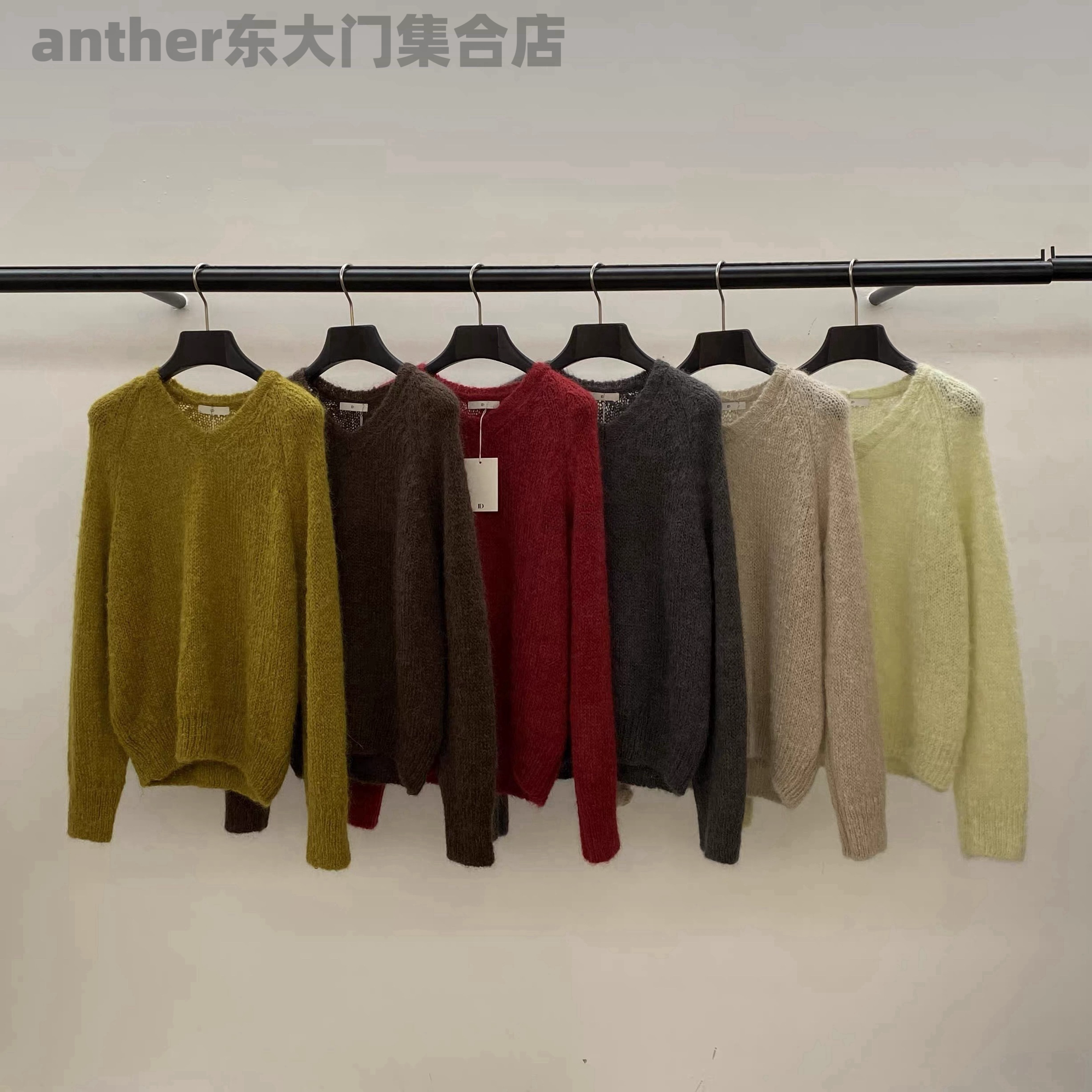 ID韩国东大门2025秋季新款时尚百搭宽松休闲羊驼毛羊毛毛衣