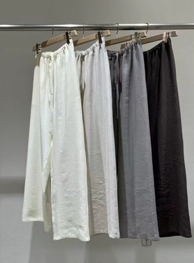 现statement韩国2025夏季新款时尚百搭松紧腰舒适垂感凉凉休闲裤