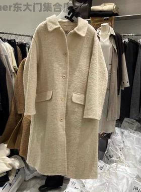 woodsage韩国东大门2025秋季新款时尚百搭宽松休闲羊毛大衣外套