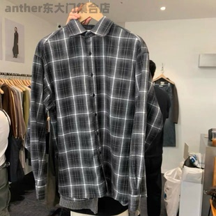 object韩国东大门2025秋季新款时尚百搭宽松休闲格子衬衫