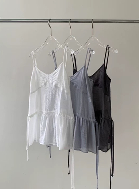 现货韩国东大门PADO 2025春夏新款洋气百搭叠穿小吊带