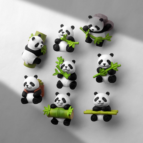 成都可爱熊猫磁吸纪念品冰箱贴