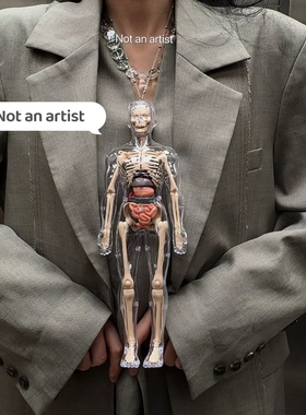 美学艺术骷髅头未来感Y2K赛博器官暴走系列人体器官趣味夸张项链