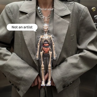 美学艺术骷髅头未来感Y2K赛博器官暴走系列人体器官趣味夸张项链