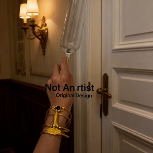 欧美复古时髦夸张鼻子眼睛嘴唇手镯轻奢个性 小众设计感极繁手镯