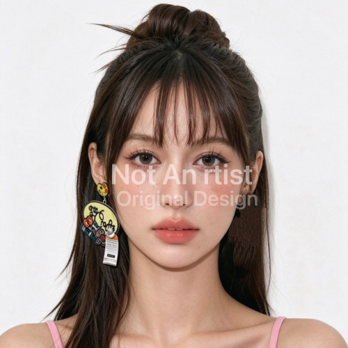 美术生调色盘耳环 多巴胺夸张大耳环女Y2K搞怪颜料管刺绣耳环耳钉