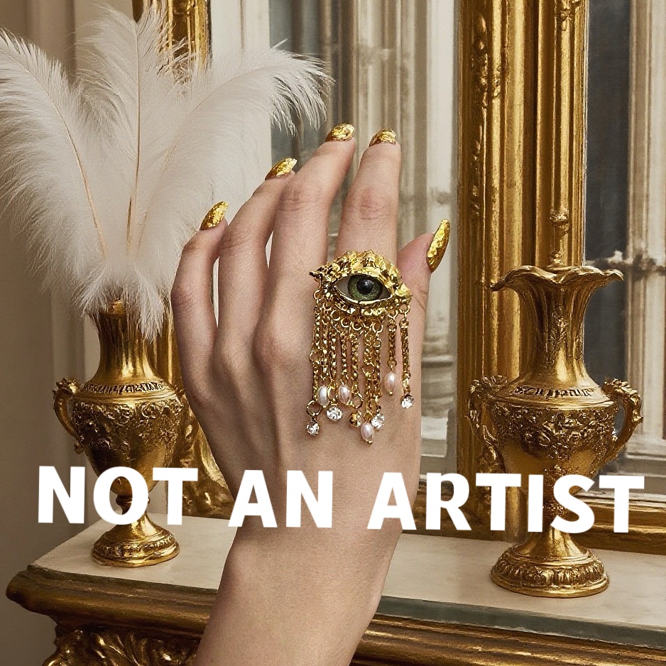 重工高级恶魔之眼宝石钻流苏戒指