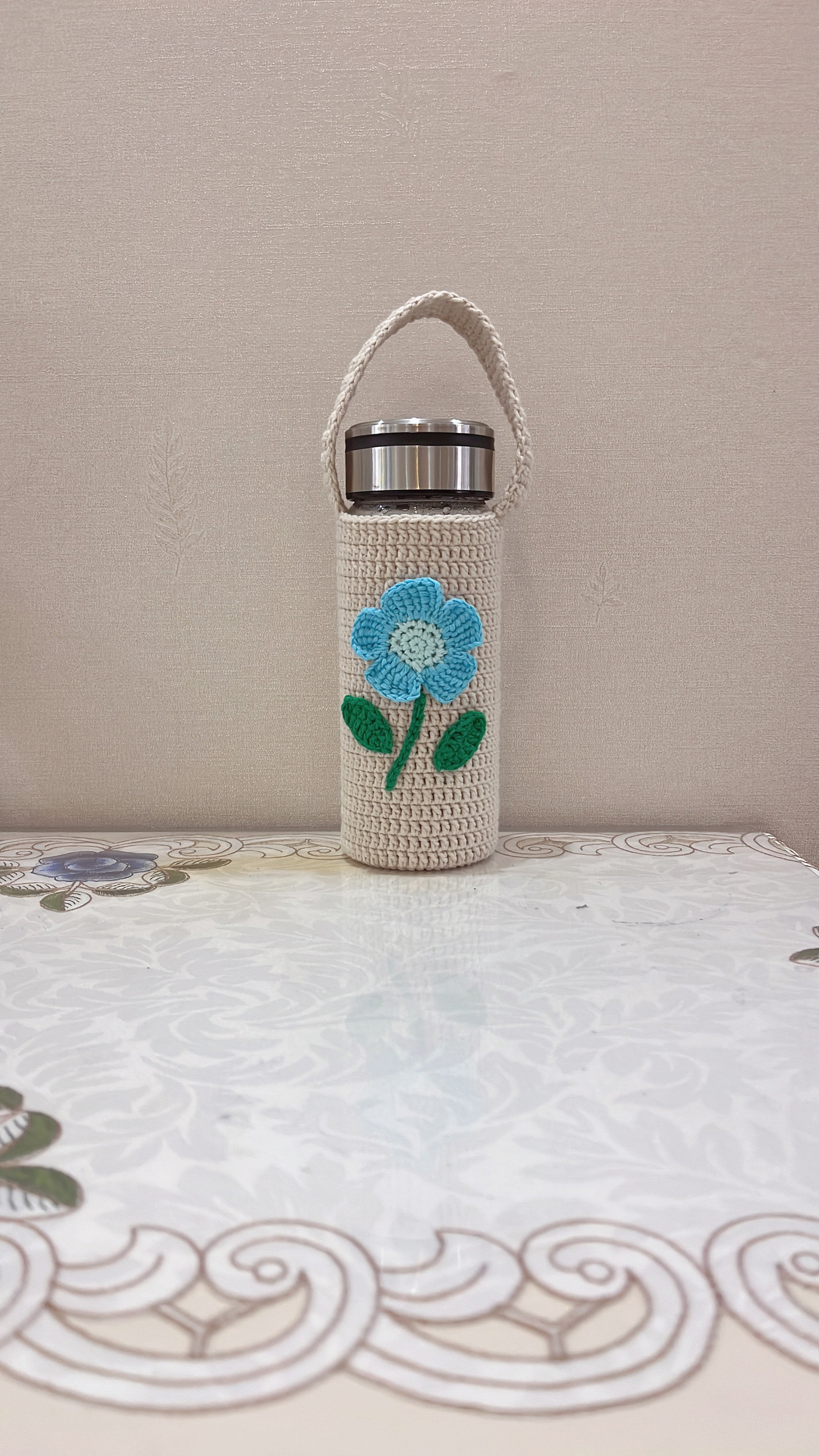 成品纯手工编织水杯套保温杯套毛线水杯保护套玻璃杯保护套可定做