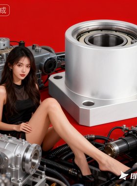 轴承座组件方法兰带扣环双轴承座铝合金固定座BASB6900ZZ