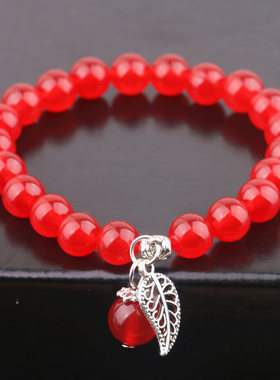 时尚百搭红玛瑙彩色猫