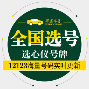 全国汽车新车汽油新能源车牌自编自选车牌网上数据库号码选号