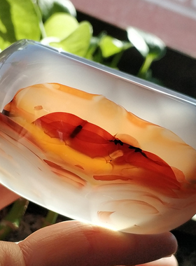 纯天然巴西玛瑙彩云追月手镯