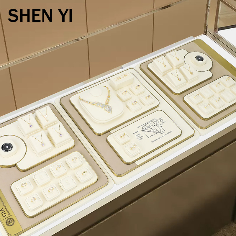SHENYI高档珠宝展示道具钻石项链戒指裸石展示架珠宝品牌陈列道具