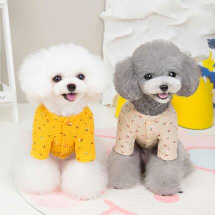 宠物服装新品狗狗用品狗衣服秋冬泰迪小型犬碎花开衫