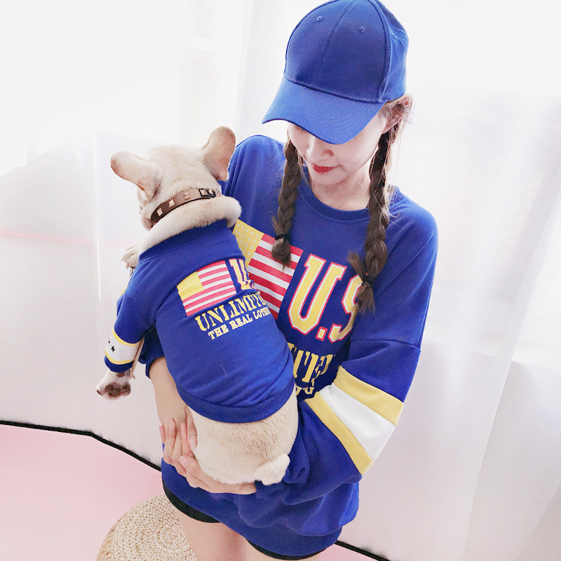 Mùa hè quần áo cotton cotton mỏng tay ngắn cha mẹ-con mặc vest sọc Teddy chú chó nhỏ mèo với trang phục tương tự - Quần áo & phụ kiện thú cưng quần áo cho chó poodle