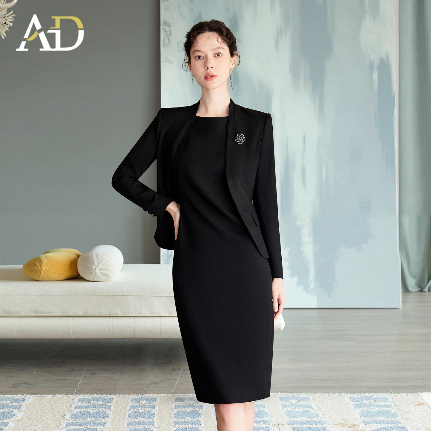 AD高端气质女神范西装套装裙女2025新款秋季高级感职业装两件套