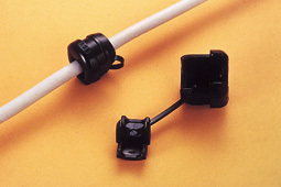 进口台湾KSS凯士 UL阻燃尼龙黑色电源线扣SR-6R3 扁型线扣100pcs