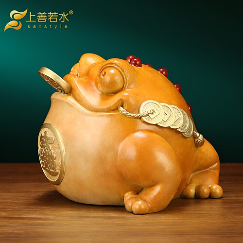 进宝金蟾铜金蟾摆件三足蟾蜍金蝉