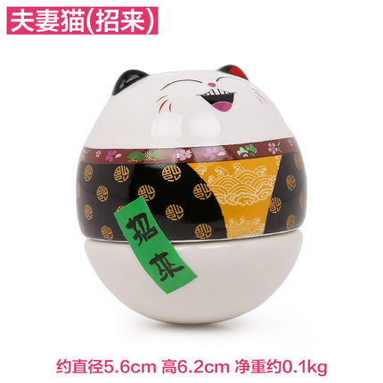 上善若水 不倒翁招财猫摆件桌面装饰品摆设开运旺财创意摆件 0281