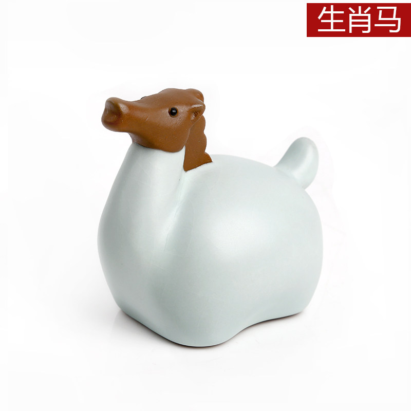 上善若水 陶瓷十二生肖摆件 生日礼品工艺品家居摆设桌面摆件0307