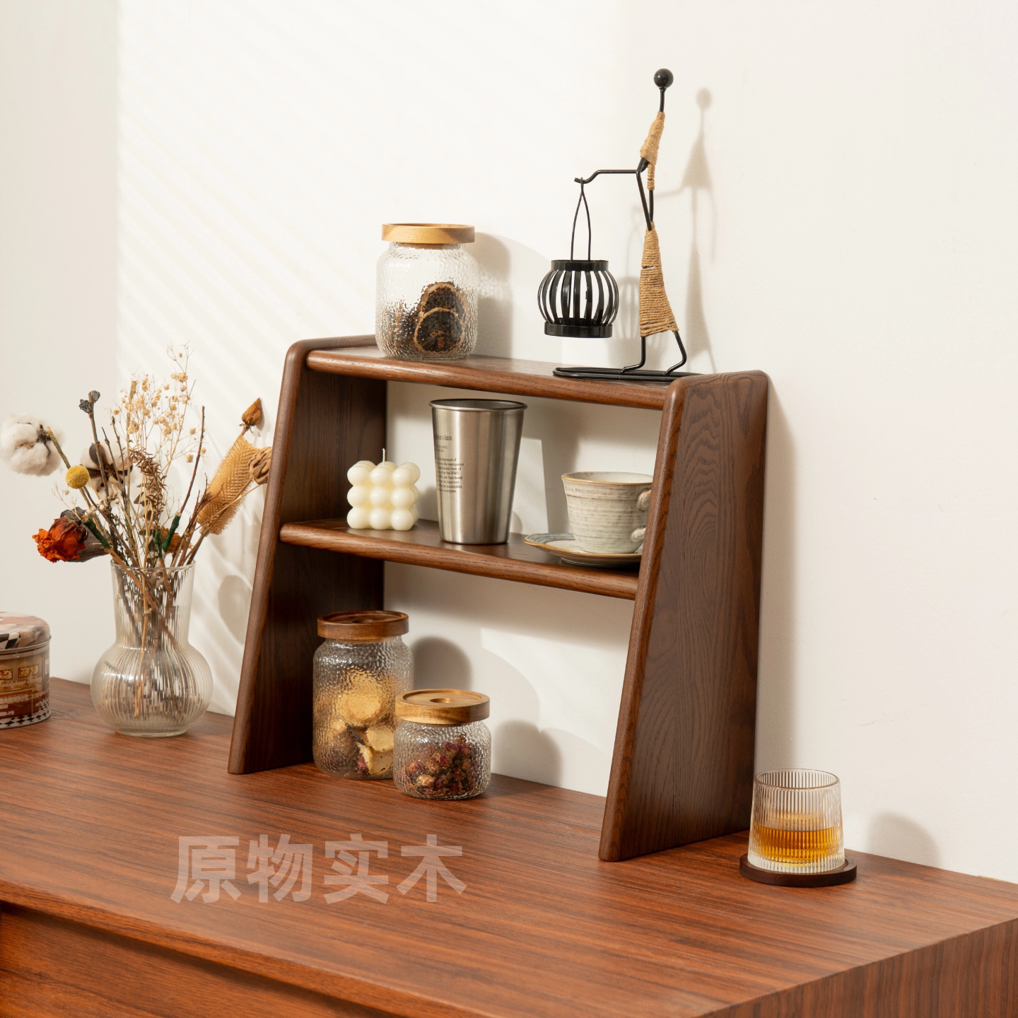 纯实木杯架桌面置物架杯子收纳架香水置物架台面咖啡杯架茶杯架