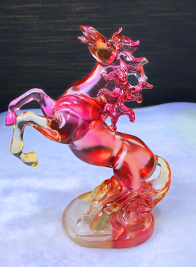 琉璃马摆件工艺品立马成功高档家居客厅装饰品办公室摆设创意礼物